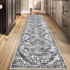 HEBE Hallway Runner Rug 2'8''x12' Washable Vintage Distressed Area Rugs Non - Image 7