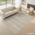 cotiled 6x9 Area Rugs Living Room Rug: Washable Boho Rugs - Image 9
