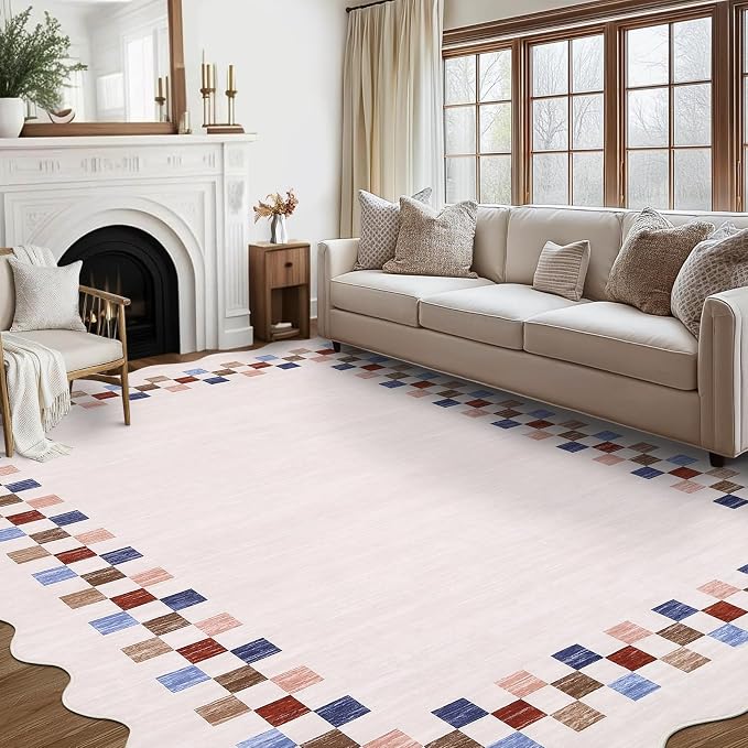 GarveeHome Area Rug 6x9 Large Living Room Modern Border Throw Rug - Image 9
