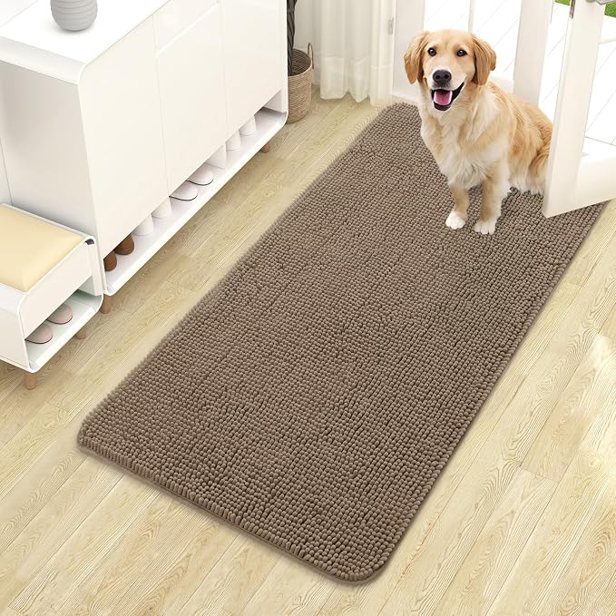 OLANLY Dog Door Mat for Muddy Paws 44x24, Absorbs Moisture and Dirt, Absorbent by OLANLY