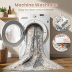 5ft Round Vintage Living Room Area Rug - Image 4