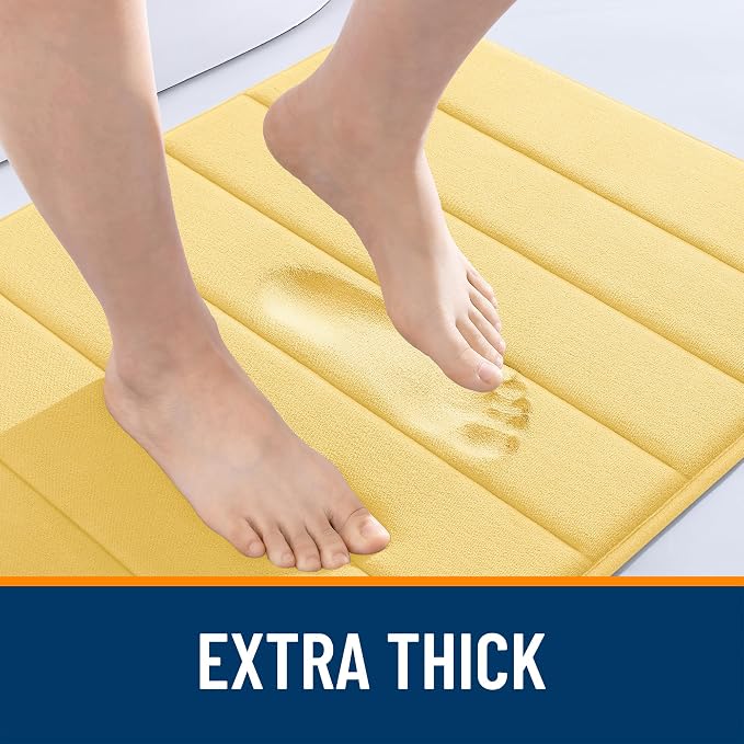 OLANLY Memory Foam Bath Mat 44x24, Super Soft Absorbent Bathroom Rugs, Quick Dry - Image 6