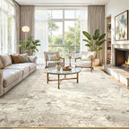 Toneed Abstract Area Rug Modern Washable Rug Soft Non Slip Rug Low Pile - Image 3