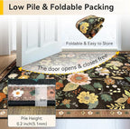 RELEANY Floral 9x12 Area Rugs Washable Print Boho Cute Carpet Non Slip Flower - Image 5