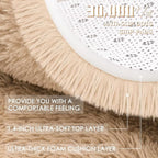 OLANLY Beige Round Rugs for Bedroom - Image 7