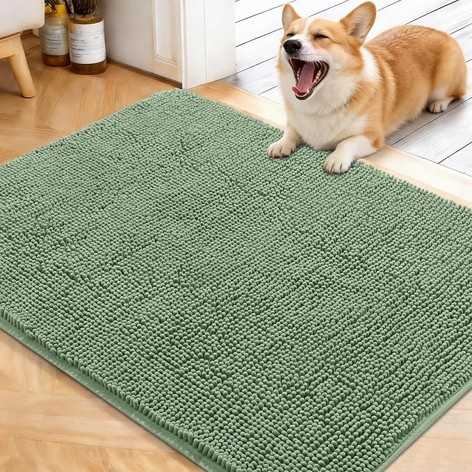 OLANLY Dog Door Mat for Muddy Paws 40x32, Absorbs Moisture and Dirt, Absorbent by OLANLY