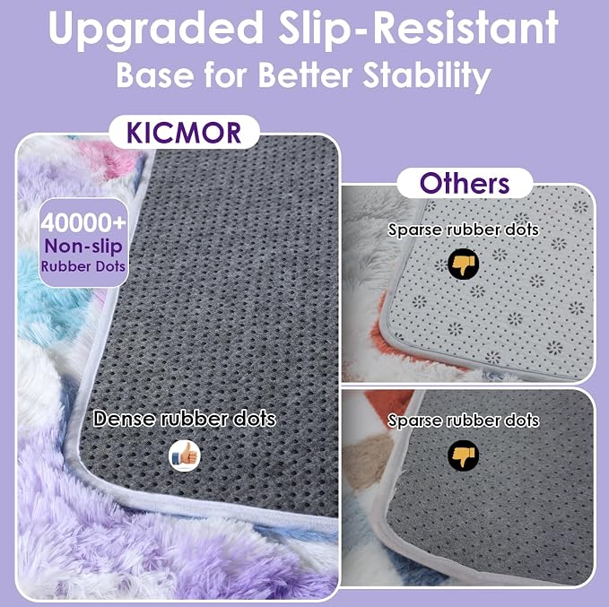 KICMOR Purple Rainbow Round Rug - Image 4