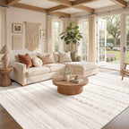 Nakagishi 10x12 Area Rug Living Room: Washable Boho Large Neutral Modern Soft - Image 2