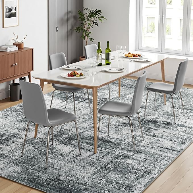Lofus 5x7 Area Rug for Living Room, Neutral Modern Washable Carpet for Bedroom - Image 3