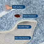 GarveeHome Scalloped Round Area Rugs, Washable Small Round Rug 3ft Non-Slip - Image 4