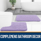 OLANLY Bathroom Runner Rugs 47x20, Soft Absorbent Chenille Bath Rugs, Rubber - Image 7