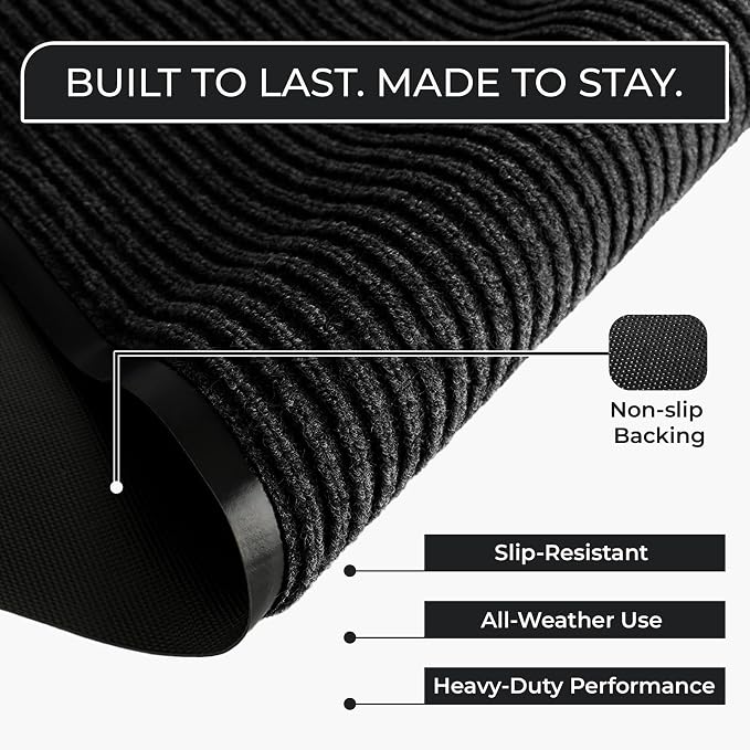 4 Pack 2' x 3' Heavy Duty Entry Mat, Low Profile Door Rug - Image 3
