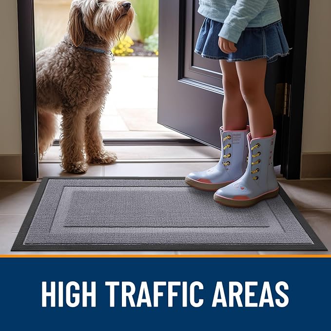 OLANLY Front Door Mat Indoor Outdoor Entrance, Waterproof All-Season, - Image 6
