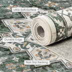 6x9 Area Rugs Living Room Rug: Washable Vintage Boho Medallion Rug No Slip - Image 7