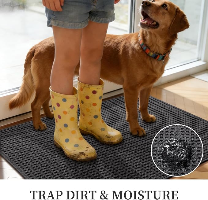 YIHOUSE Indoor Door Mat 35" x 59", Non-Slip Washable Entryway Mat, Dirt Trapper - Image 3
