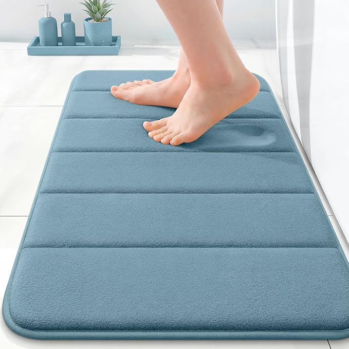 OLANLY Memory Foam Bath Mat 35x16, Super Soft Absorbent Bathroom Rugs, Quick Dry by OLANLY