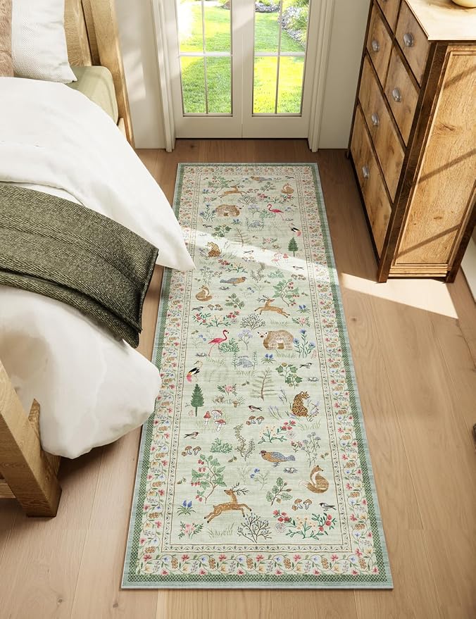 Machine Washable Kitchen Runner Rugs: 2'6"x8' Hallway Runner Non Slip Low Pile - Image 6