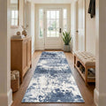 Blue Rug Runners for Hallways Kitchen 2.6x8 Non Slip Washable Entryway Runner by Acapet
