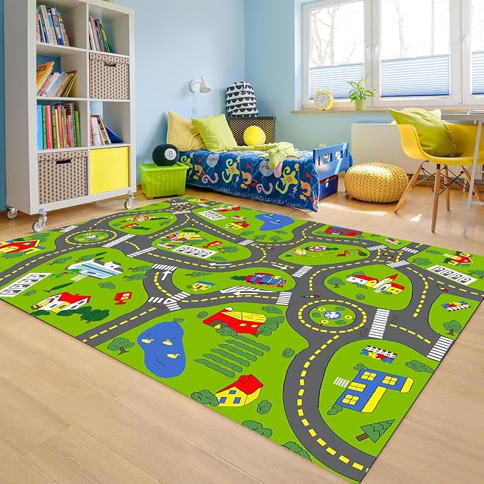 Non-Slip Town City Road Map Playmat - Image 8