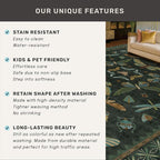 6x9 Dark Green Area Rugs for Dining Room - Image 7