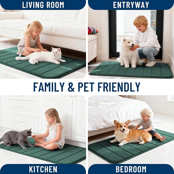 OLANLY Memory Foam Bath Mat 40x32, Super Soft Absorbent Bathroom Rugs, Quick Dry - Image 9