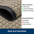 Smiry Front Door Mat Outside Entrance, Heavy Duty Natural Rubber Doormat - Image 4
