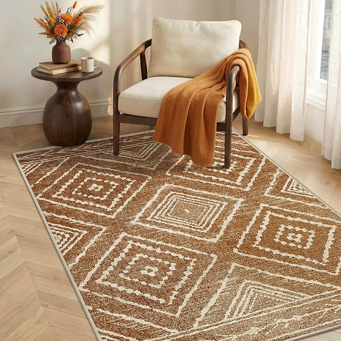 BESTSWEETIE Area Rug 3x4 Rug Machine Washable Non-Slip Low Pile Print Pattern by BESTSWEETIE