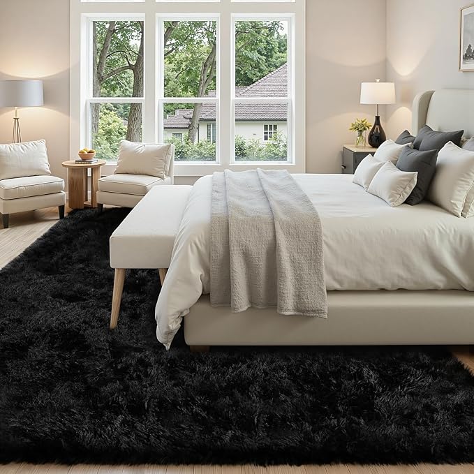 5x7 Area Rug for Living Room, Ultra Soft Fluffy Shag Rugs for Bedroom, Non-Slip - Image 3