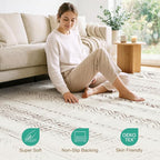 cotiled 9x12 Area Rugs Living Room Rug: Washable Boho Rugs - Image 4