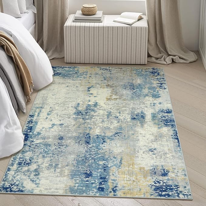 Lahome Modern Abstract Area Rug 4x6, Washable Living Room Rug - Image 3