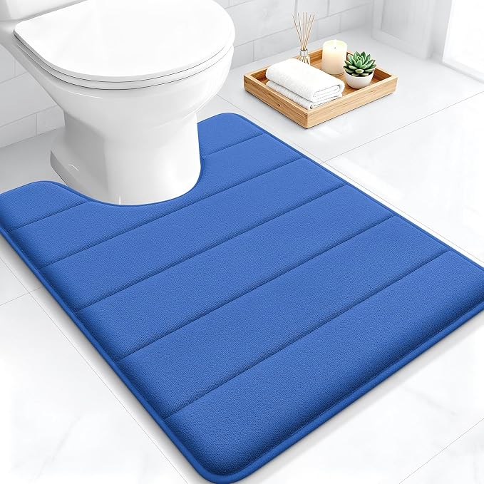 OLANLY Memory Foam Toilet Rugs U Shaped 24x20, Super Soft Absorbent Contour by OLANLY