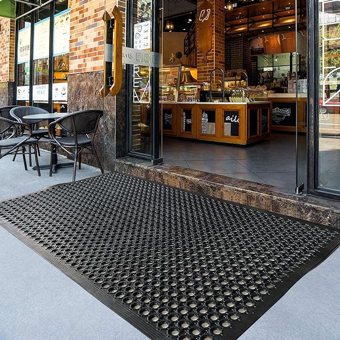 Uniboho Outdoor Rubber Floor Mats Anti Slip Restaurant Commercial Kitchen - Image 2