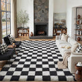PureCozy Checkered Rug 8x10 for Living Room by PureCozy