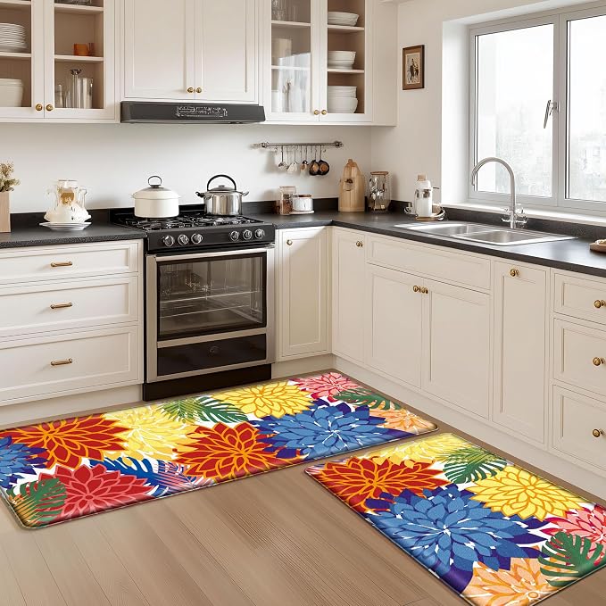 Arenarug Kitchen Mats for Floor 2PCS Cushioned Anti Fatigue Kitchen Mats - Image 8