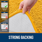 OLANLY Large Bathroom Rugs 50x30, Soft Absorbent Chenille Bath Rugs, Rubber - Image 6