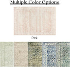 Pink Nursery Rug for Baby Girl 5 x 7 Neutral Blush Pink Boho Cute Floral - Image 7
