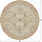 Hazo Haus Beige 6ft Round Rug for Living Room - Image 2