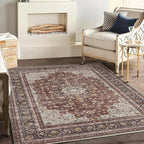 CHAMPLANT Washable Area Rug 4'x6' Traditional Floor Cover Foldable Thin Rugs by CHAMPLANT