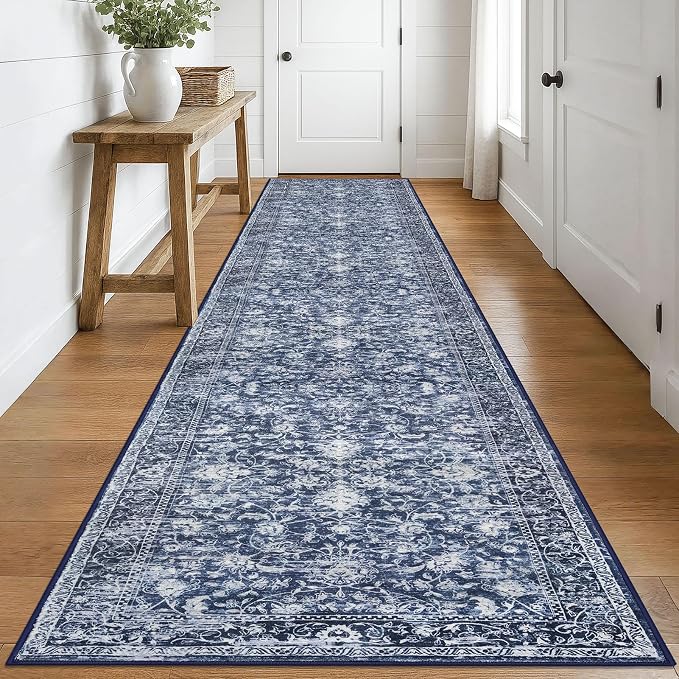 KILOCOCO Runner for Hallway 3x16 Runner Rug Printed Vintage Floral Washable Rug by Kilococo