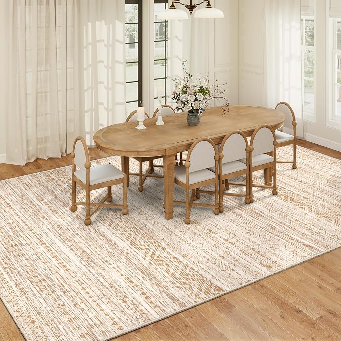 Miukiki 10x14 Area Rugs for Living Room Moroccan Washable Rugs Non Slip Indoor - Image 9