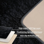 2x3 Black Fluffy Shag Rug for Bedroom, Soft Plush Fuzzy Washable Non Slip Floor - Image 5