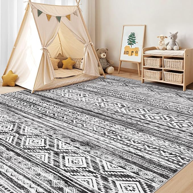 cotiled 10x14 Area Rugs Living Room Rug: Washable Boho Rugs - Image 7
