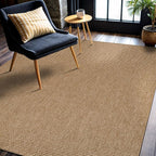 CAMILSON Easy Jute Rug 10x14, Large Indoor Outdoor Natural Color Farmhouse Area - Image 5