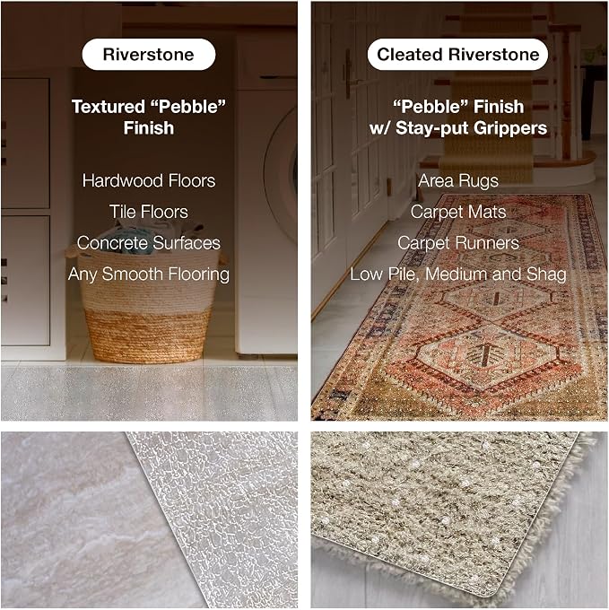 Clear Hard Floor Runner, USA Made, 44 Inch Round, 2mm Thick Clear Vinyl - Image 3