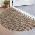 BEQHAUSE Dirt Trapper Door Mat 17" x 30" Half Circle Non Slip Washable Doormats by BEQHAUSE