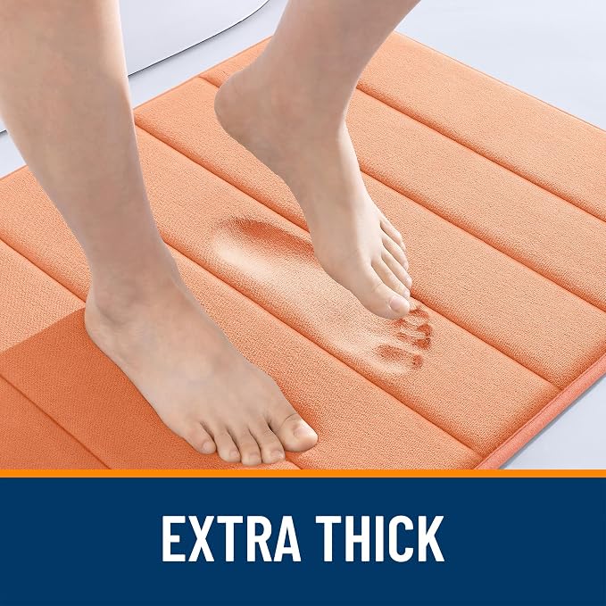 OLANLY Memory Foam Bath Mat 40x32, Super Soft Absorbent Bathroom Rugs, Quick Dry - Image 6