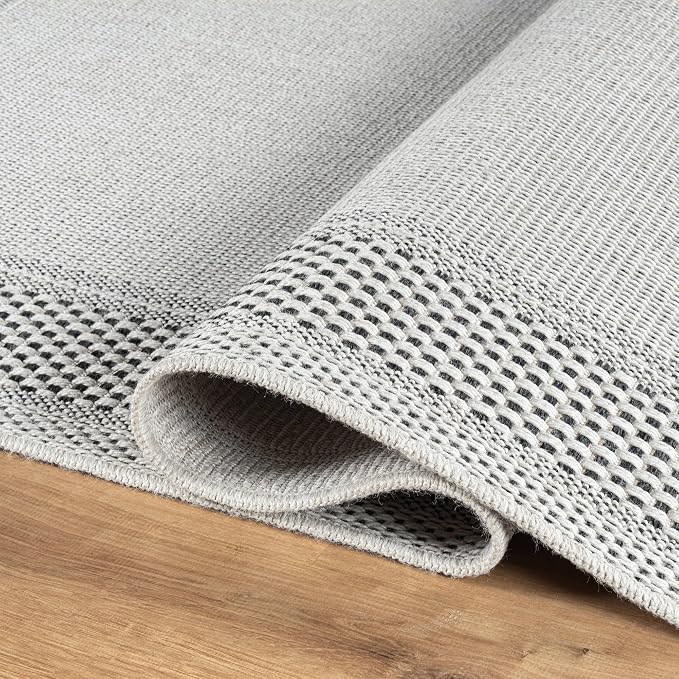 CAMILSON Easy Jute Rug 8x10, Indoor Outdoor Off-White Color Fiber Area Rugs - Image 3