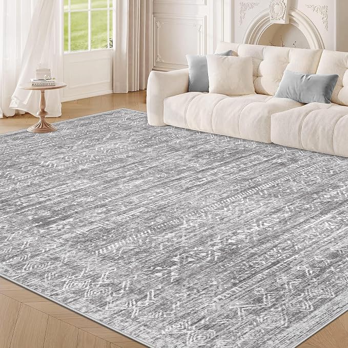 Washable Rug 6x9 Area Rugs: Modern Geometric Rugs - Image 7