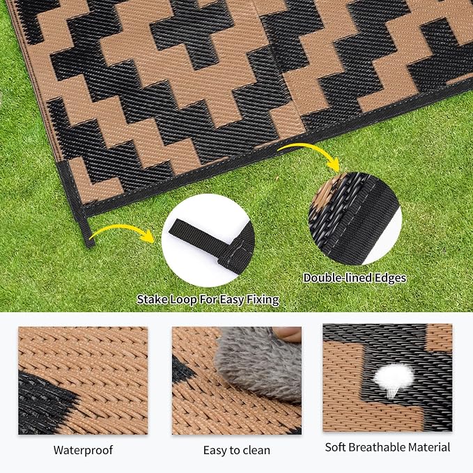 Outdoor Patio Plastic Straw Rug - Image 5