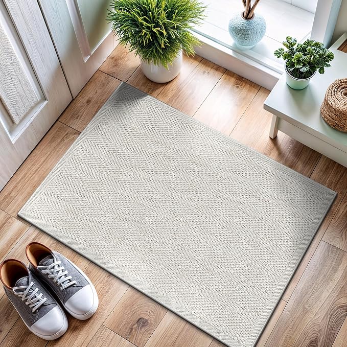 CAMILSON Easy Jute Rug 2x3, Indoor Outdoor Off-White Color Fiber Area Rugs by CAMILSONIndoorOutdoorAreaRugs